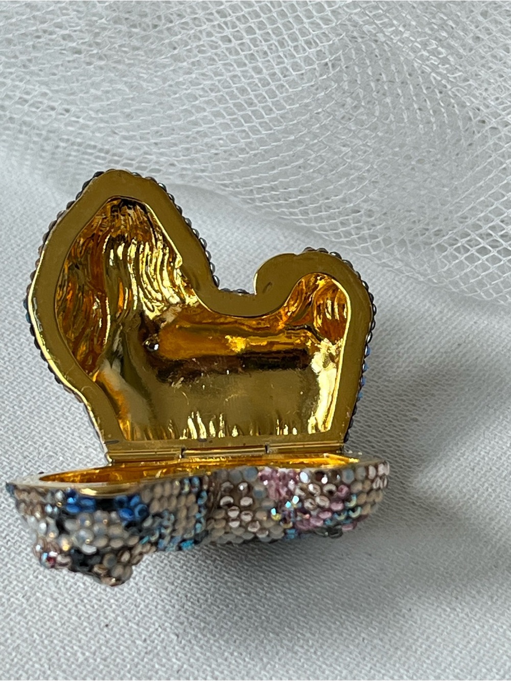 Judith Leiber SHIH TZU “Ginger” dog miniature pill trinket box, EUC - Picture 9 of 9